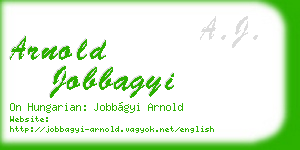 arnold jobbagyi business card