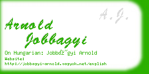 arnold jobbagyi business card